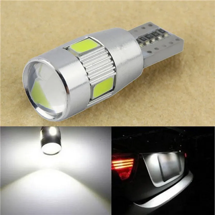 Автомобильная светодиодная лампа 1 шт. HID White T 10 W5W 5630 6 SMD светодиодный ная TJ|t10 w5w|t10