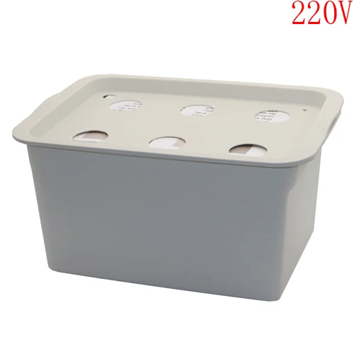 Grey 220V Гидропонная система для растений, 6 отверстий, комнатный садовый шкаф, коробка, набор для выращивания, Пузырьковые садовые горшки для цветов, Детский горшок, 220 В/110 В, 1 комплект - Цвет: Grey 220V