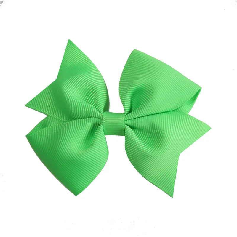 556 Acid Green 2 шт. 3,5 дюймов бант для волос заколки для волос для маленьких девочек заколки для волос Бутик волос заколка-бабочка «ласточкиным хвостом» лук заколки для волос аксессуары для волос - Цвет: 556 Acid Green