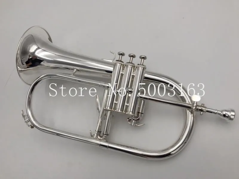 BULUKE высокое качество flugelhorn Серебристые покрытые Bflat профессиональные трубные