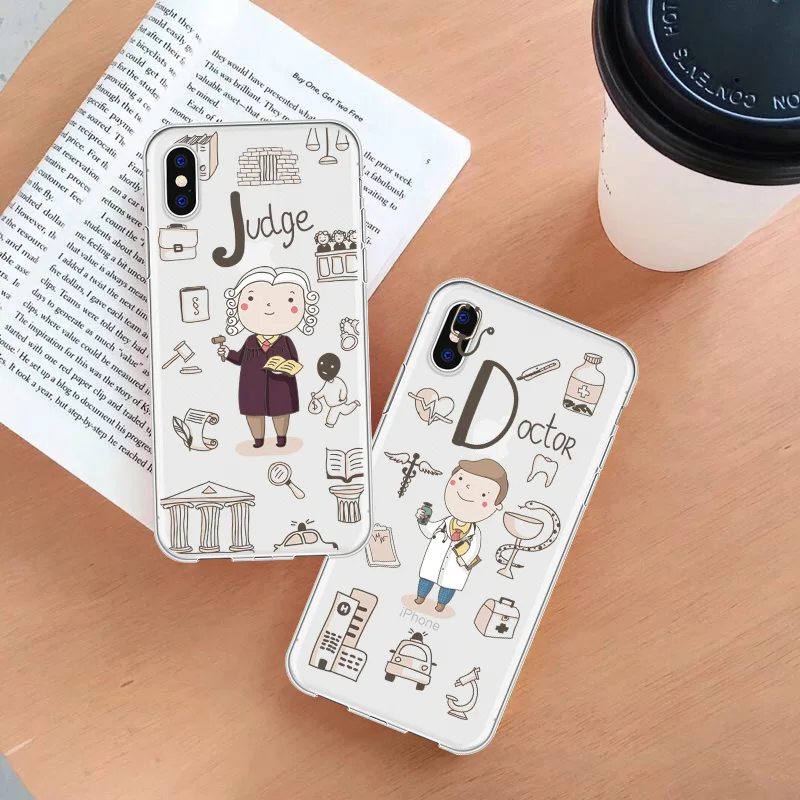 Мультяшный милый мягкий чехол для телефона с изображением учителя iPhone 5 6 6S X XR Plus