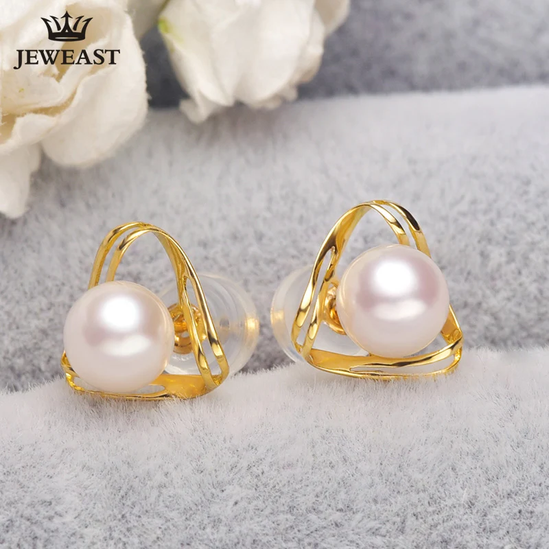 Женские серьги из чистого золота 18 К с морским жемчугом универсальные женские miss