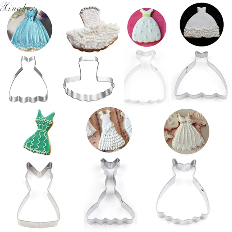 XINAHER резак печенья из нержавеющей стали танцевальное платье юбка для укладки