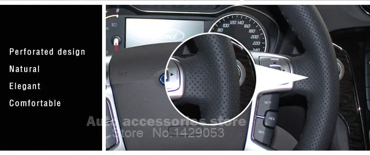 Руль охватывает Чехол для Ford S-MAX MONDEO CHIA-X стайлинга Автомобилей DIY Натуральная кожа противоскользящие дышащий крышками