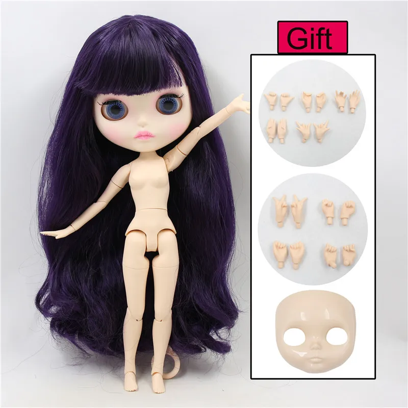 new matte face doll Ледяная фабрика blyth кукла 1/6 BJD Специальное предложение Специальная цена, лицевая сторона и руки AB как подарки - Цвет: new matte face doll