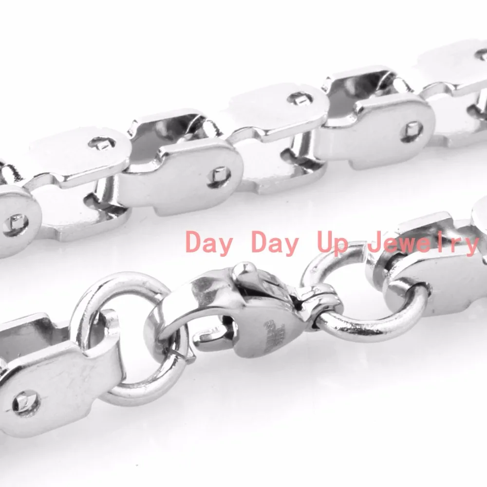 3/5 мм опт/розница 316L Нержавеющая Сталь Серебряный тон велосипедная цепь Мужские