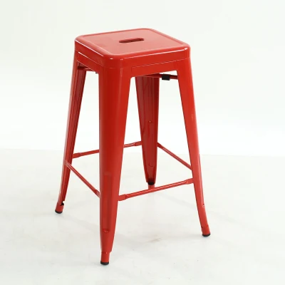 red H76 cm Качественный Металлический барный стул высокий стул барный стул передний стол барный стул - Цвет: red H76 cm