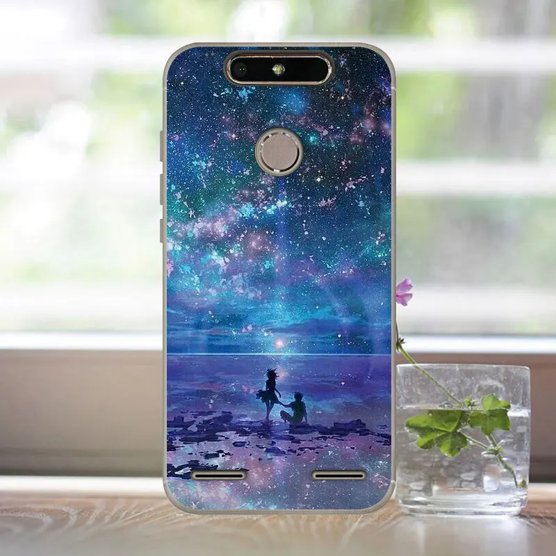 Мягкий чехол из ТПУ ZTE Blade V8 Lite силиконовый с рисунком для телефона защитный