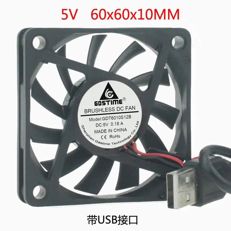 DC 5V 12v 6cm 60x60x10MM видеокарта Бесщеточный Охлаждающий вентилятор масляный
