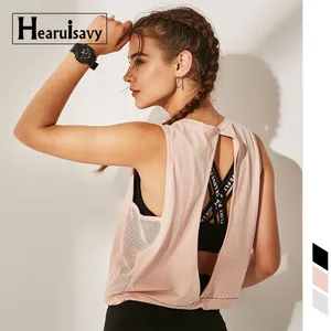 Женская майка, топы для тренировок, спортивная одежда для женщин, футболка для тренажерного зала, топ для йоги с открытой спиной, спортивные блузки, женская рубашка для фитнеса, женская футболка