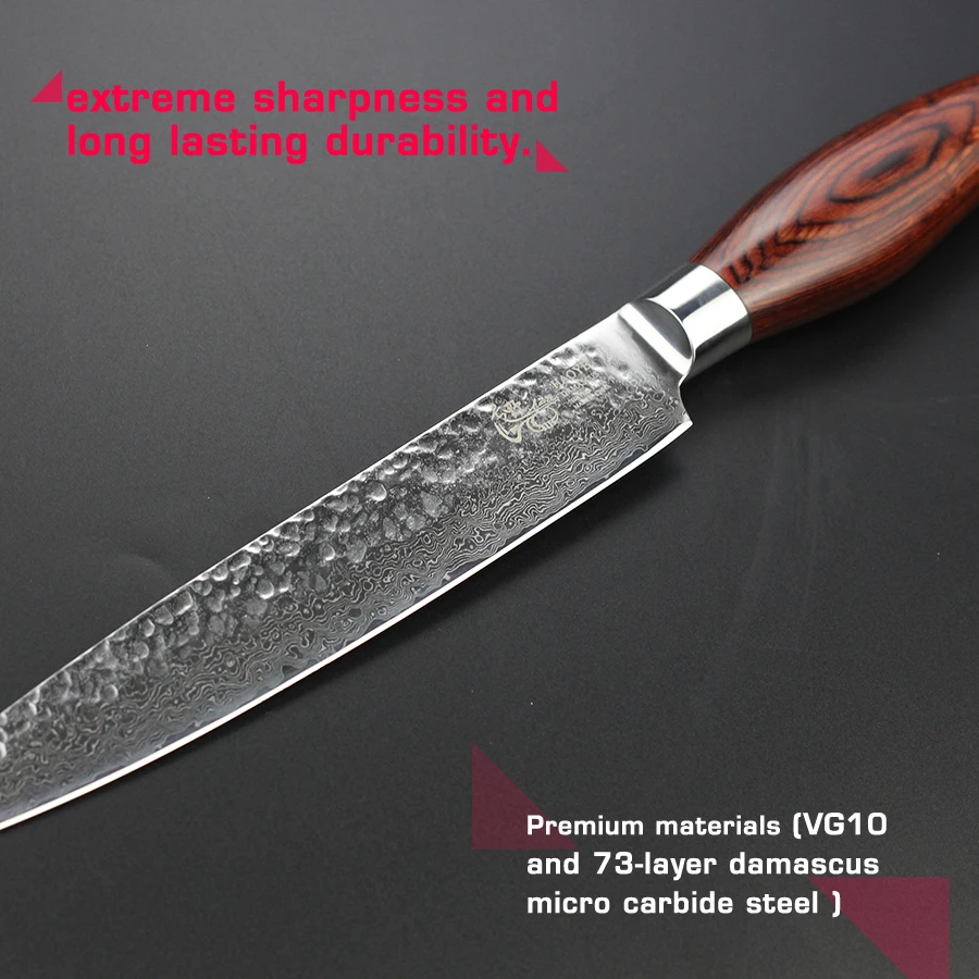 Японский нож HAOYE 8 &quotDamascus cleaver vg10 качественный из стали для резки мяса суши сашими