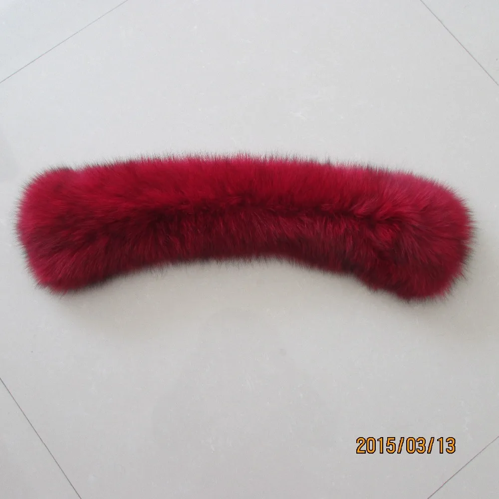 2015 Новый Женщины Подлинная Фокс Меховой Воротник Натуральный Мех Зимой Теплый