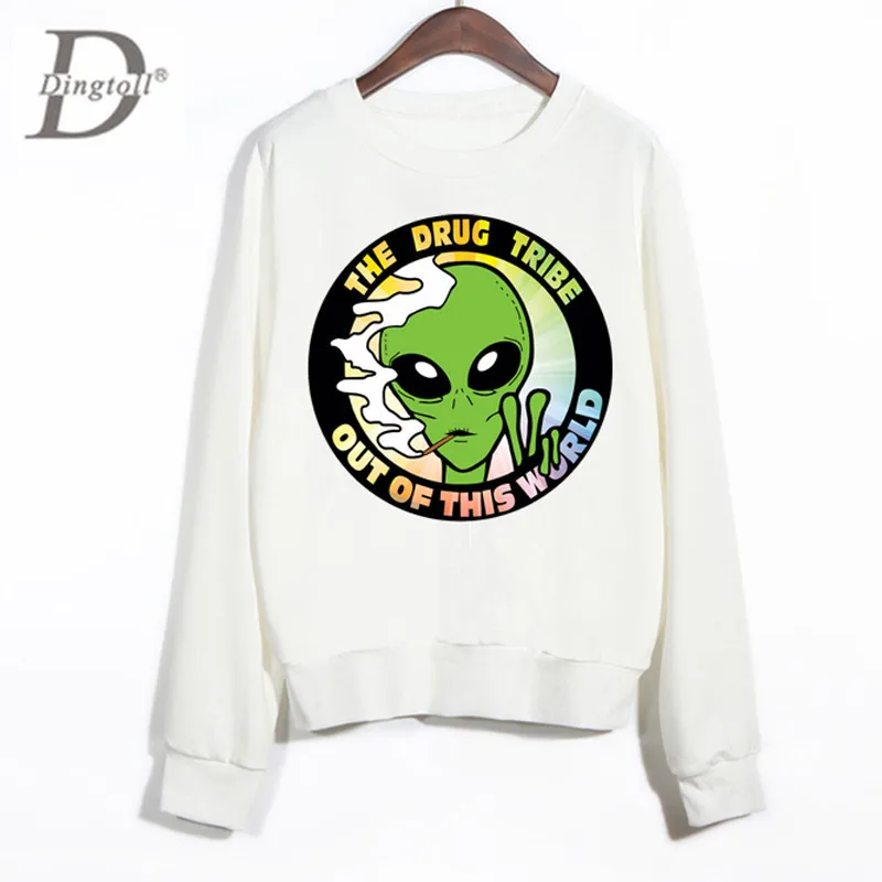 BAEKADOO инопланетяне толстовка с капюшоном Dragon Ball harajuku Толстовка с вырезом под горло Женская одежда свободный Короткий Джемпер толстовки - Цвет: 1