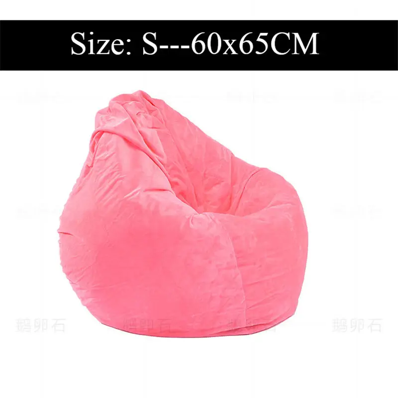 S-60x65CM Напечатанный мешок для дивана, шезлонг, чехлы для диванов, ленивый мешок для диванов, без наполнения, для улицы, пуф, слоеный диванчик, сиденье, татами, для гостиной - Цвет: S-60x65CM