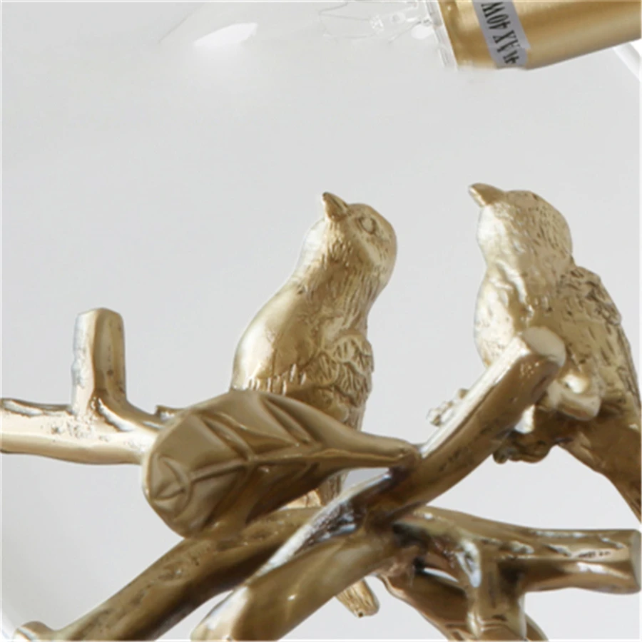 Скандинавский Медный Подвесной светильник в виде птицы тканевый винтажный