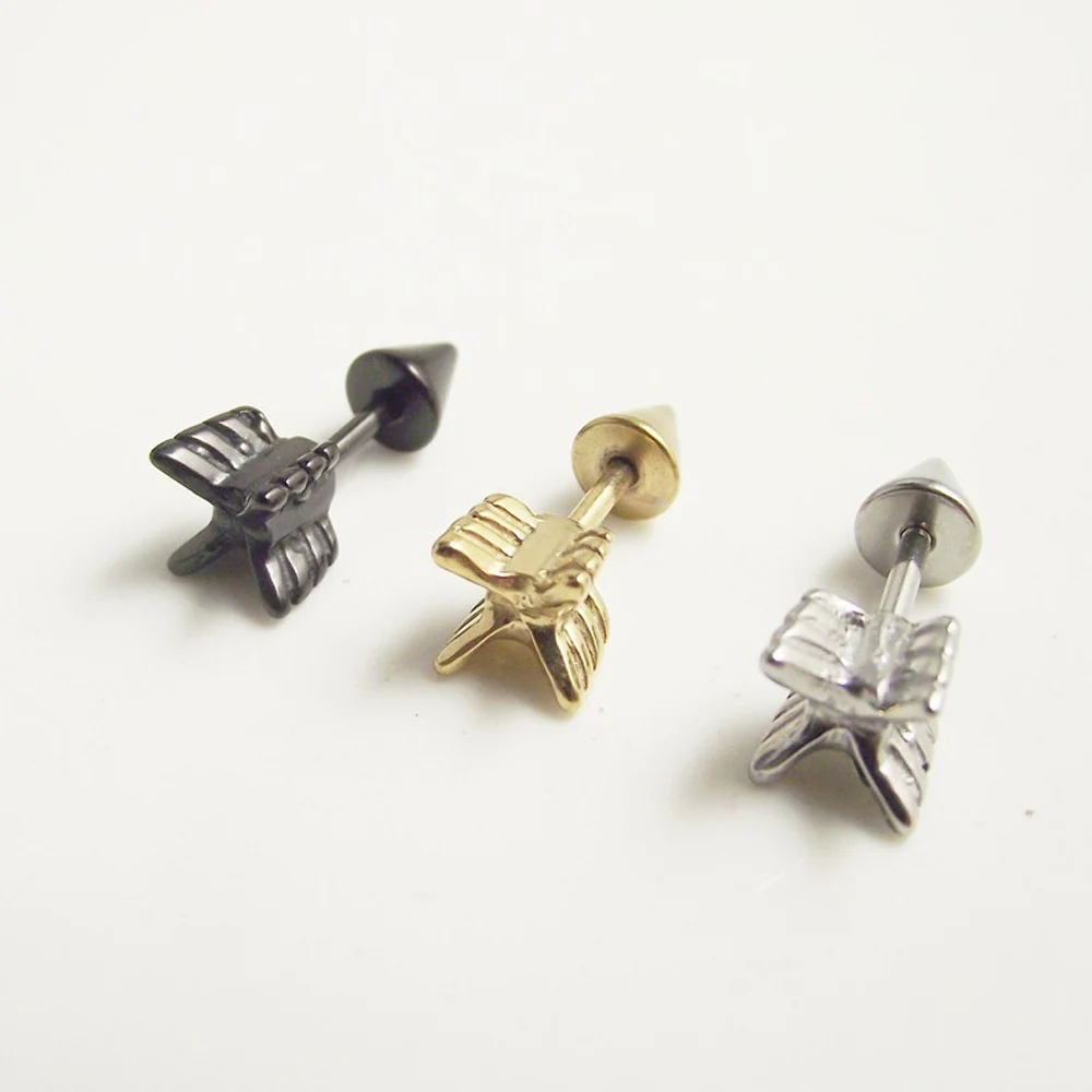 1 шт. серьги-гвоздики унисекс из хирургической нержавеющей стали | Украшения и