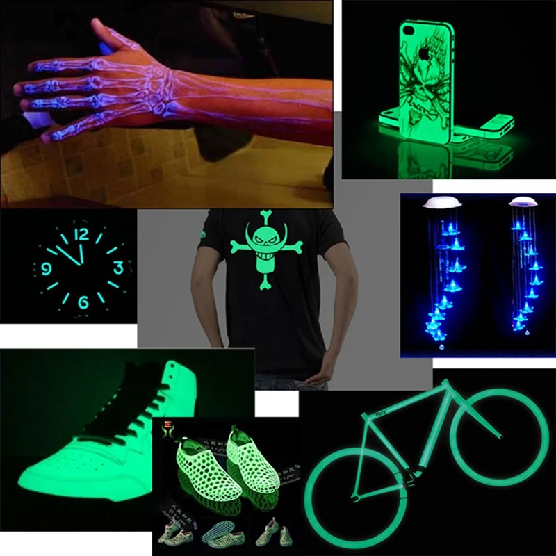 100 г бесплатная доставка светящийся в темноте пигмент желтый свет светится долго