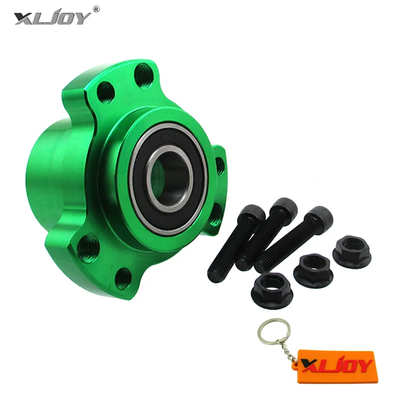 Green XLJOY облегченная заготовка гоночный 5/" подшипник переднего колеса Ступицы 1/4-28x1,25" колеса шпильки болт гайка для Go Kart мини велосипед Drift Trike - Цвет: Green