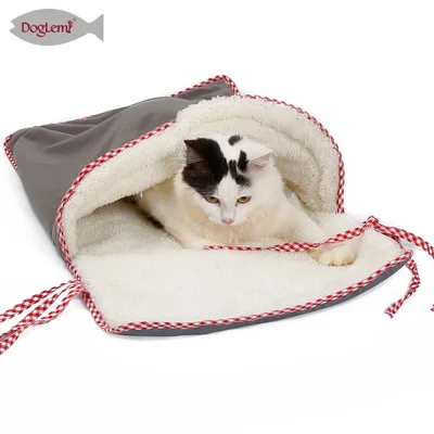 Спальный мешок для кошек зимняя шуршенная бумага котенок игровой туннель теплый
