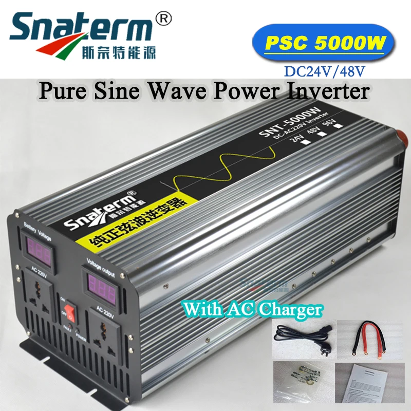 Инвертор питания с ЖК дисплеем высокой частоты 5000 Вт/5 кВт однофазный