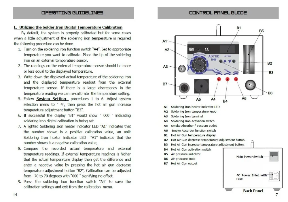 Aoyue I968 SMD 3 в 1 паяльная станция с фена, паяльная станция для деталей поверхностного монтажа SMD паяльная станция Электрический паяльник Aoyue i968