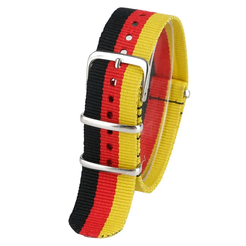 Мягкий нейлоновый ремешок для часов 22 мм в стиле милитари немецком мужчин и