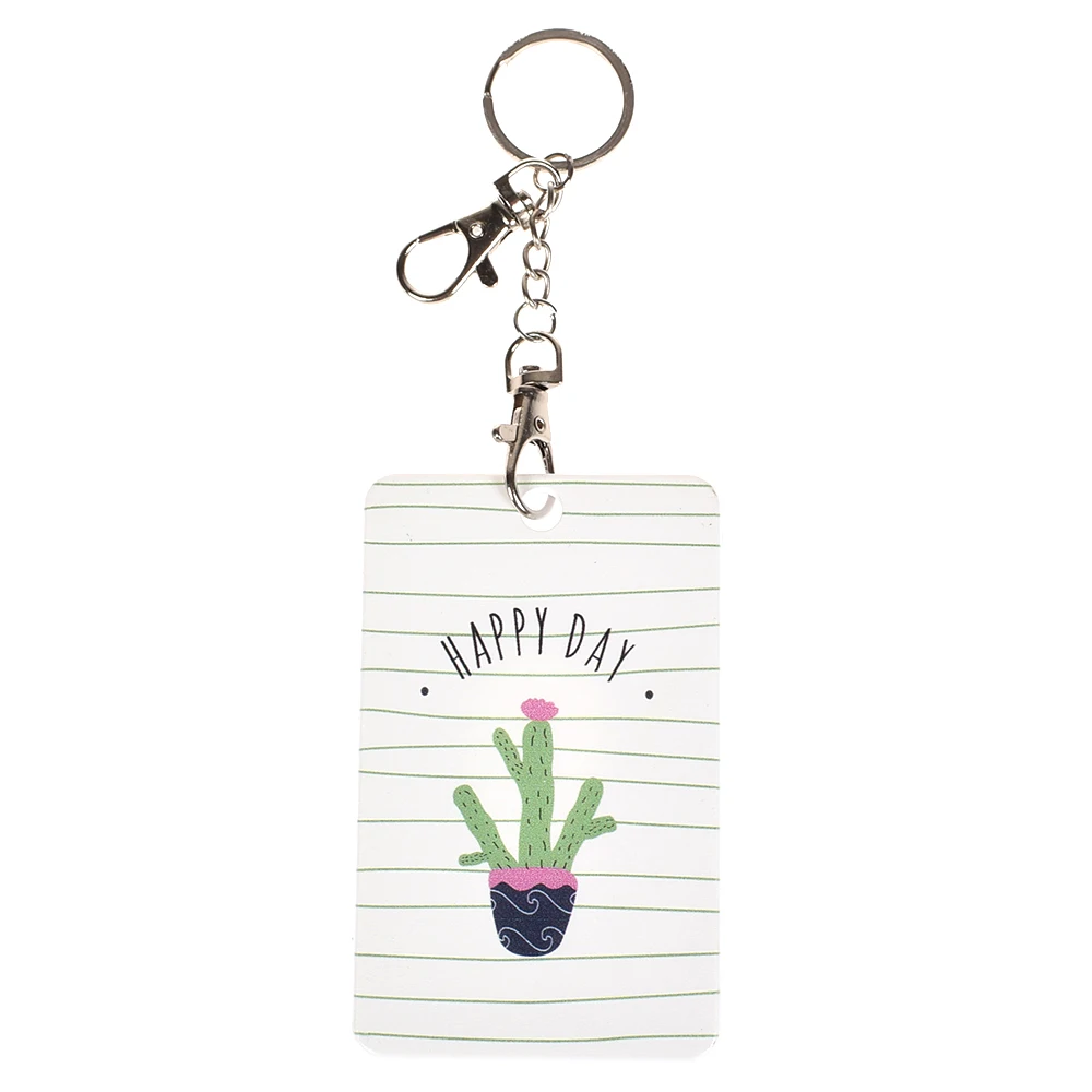 1PC Student Cute Cartoon Cactus Cat Bus Office ID Card Cover Holder Case Company Supplies Work | Канцтовары для офиса и дома