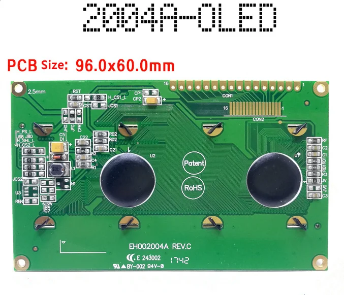 2 88 ''EH002004A 2004 204 20*4 символ военного уровня OLED модуль экран Встроенный WS0010 6800/8080