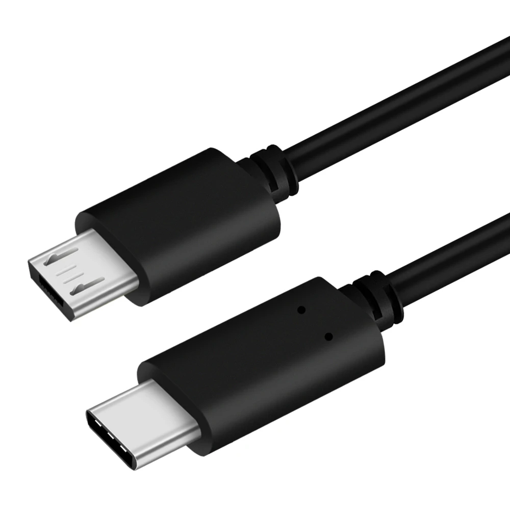Usb c к micro usb кабель Поддержка передачи данных кабели для зарядки 1 м ПВХ 2.4A Micro USB Type C