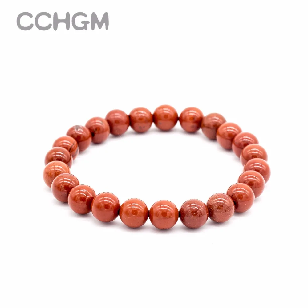 

2017 New Natural Red jaspers stone crystal beads bracelets for women round beads bracelet jewelry with pendant vintage jewelry