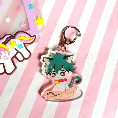 B 1 шт., аниме, мой герой, acemic bakugou, брелок для ключей, Bokuno Hero Bakugou katsuki odoroki Portachiavi, два боковых отпечаток кулон - Цвет: B