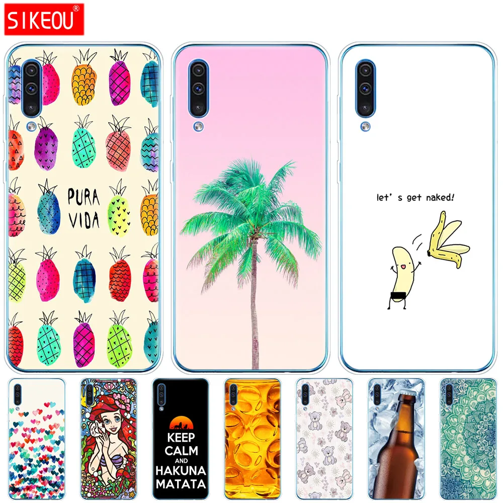 Для samsung Galaxy A50 силиконовый прозрачный Футляр задняя крышка чехол для телефона для samsung A50 A505 A505F SM-A505F мягкий чехол 6,4