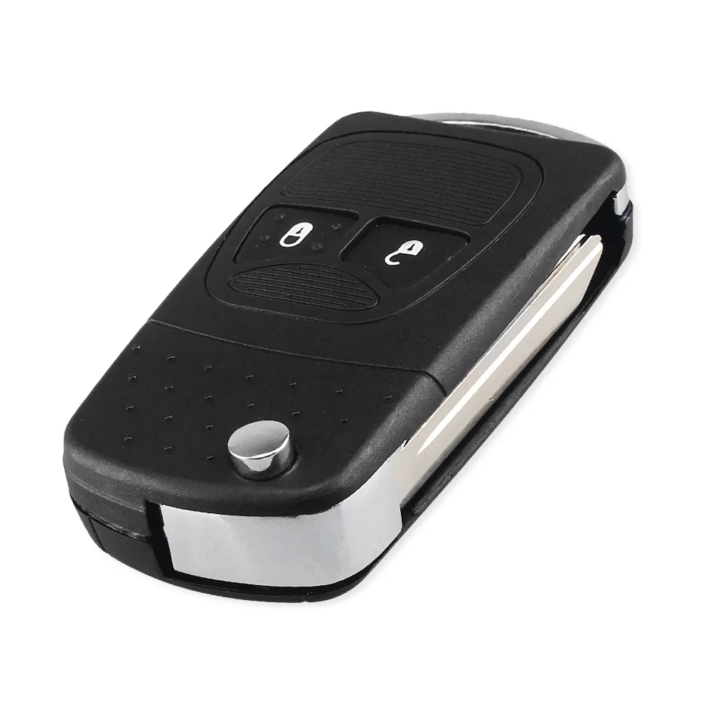 Чехол-книжка KEYYOU для Chrysler Jeep Compass Wrangler Patriot с дистанционным управлением, чехол-брелок с 2 кнопками