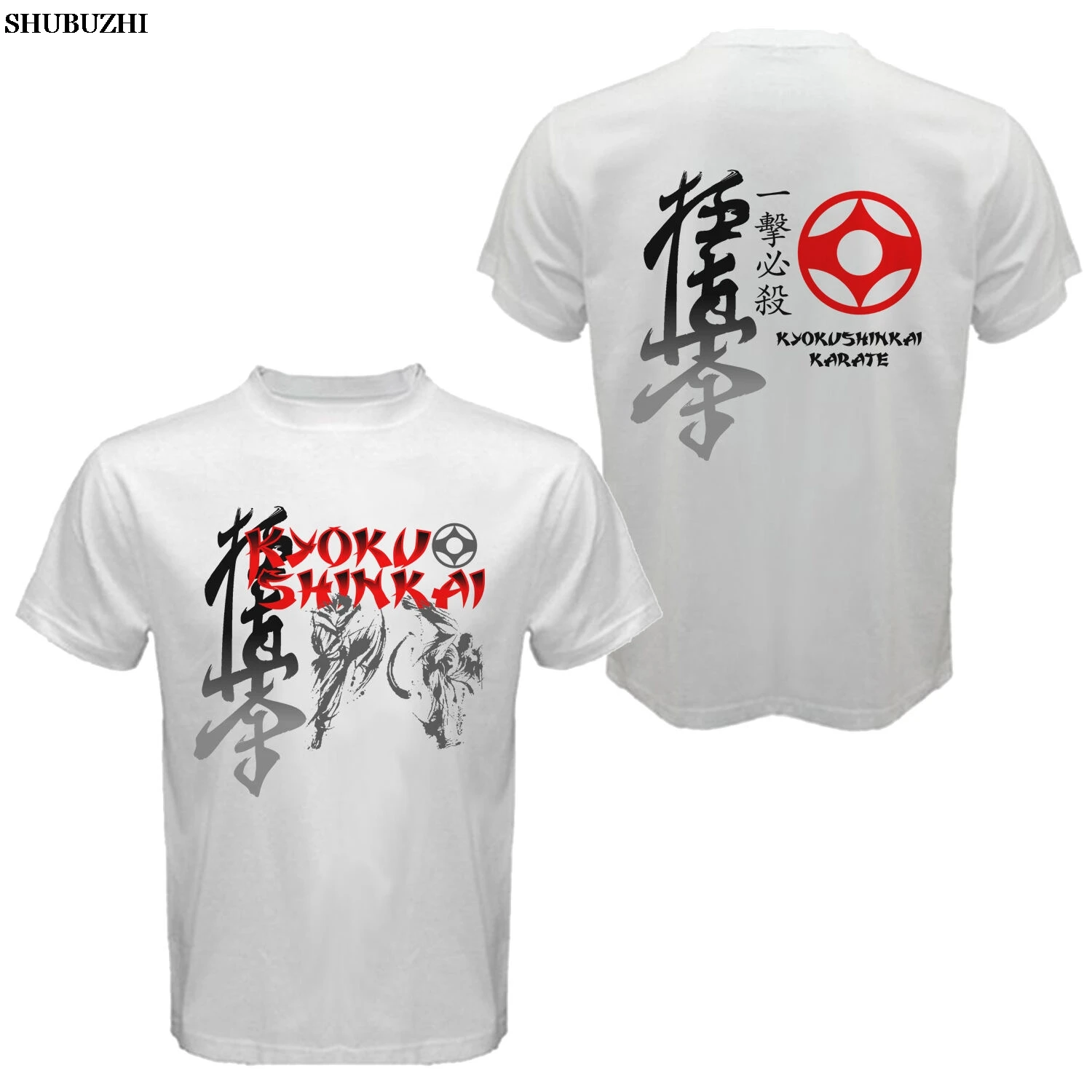 Kyokussinkai Kyokushin Kai Kan Karate One Hit Kill Mma Mix боевое искусство shubuzhi Новая мужская модная летняя хлопковая Футболка с принтом - Цвет: white