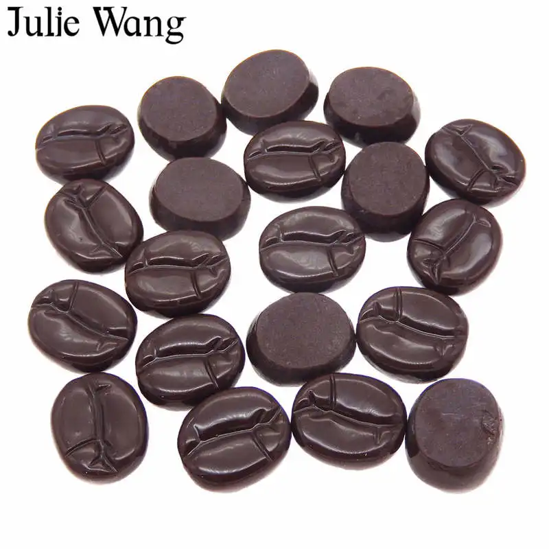 Julie Wang 20 шт. полимерные имитирующие кофейные зерна шоколадные подвески еда с