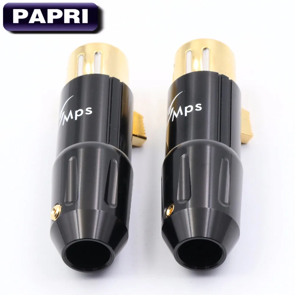 MPS Caesar-W/M высокого класса 3pin Мужской 24 К позолоченный Женский XLR Мужской разъем баланс разъем микрофон аудио разъем