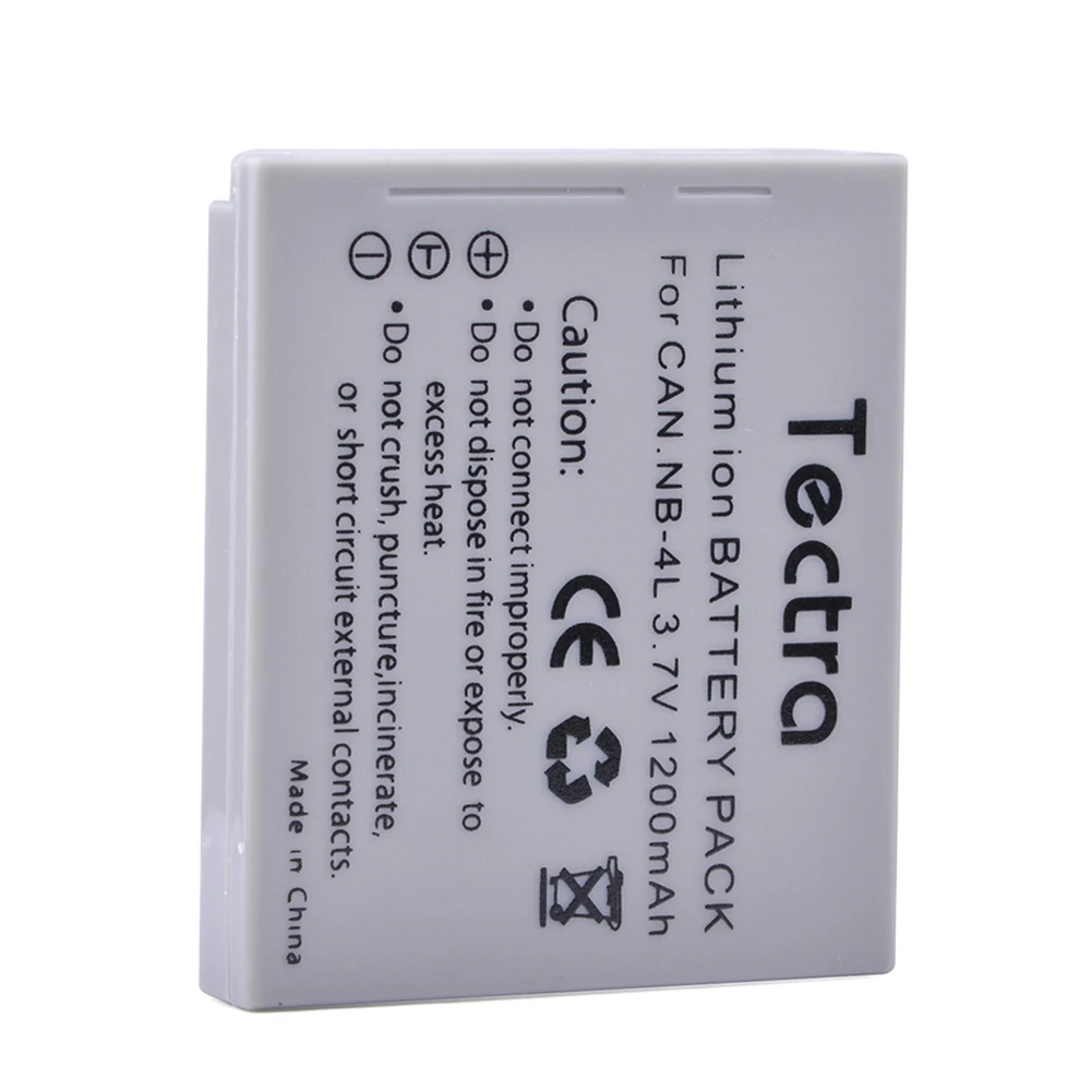 Tectra 4xNB 4L NB батарея для камеры Canon PowerShot SD30 SD40 SD400 SD600 SD1000 TX1 SD750 SD780 IS SD1400 ELPH 300|battery for