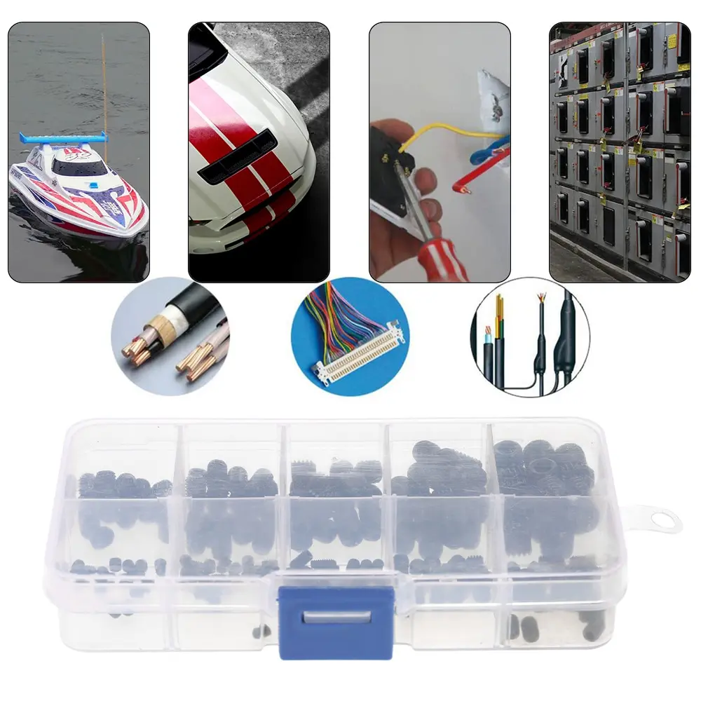 200 шт. ассортимент со скругленным концом винта комплект черный шестигранный