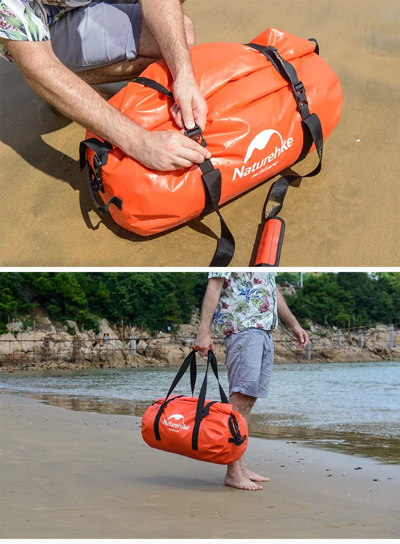 NatureHike водонепроницаемая сумка camel сумка рюкзак для пляжа рафтинг дрейфующий водонепроницаемый плавательный мешок 90L для обычного покупателя