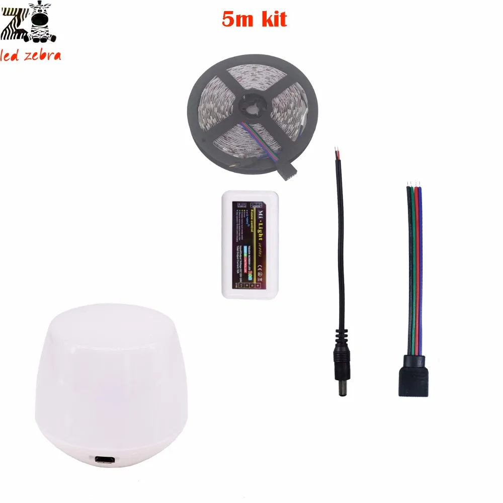 Выделите 5/10/15/20 М 5050 SMD rgb светодиодные полосы света dc12v + Mi. light 2 4 г led контроллер Wi Fi