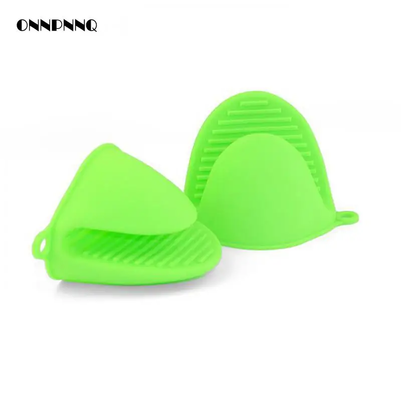 2 шт кухонные цветные силиконовые перчатки толстые термостойкие для духовки