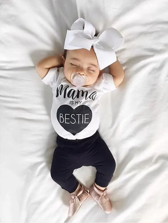 Комплекты детской одежды для маленьких мальчиков и девочек футболка из 2