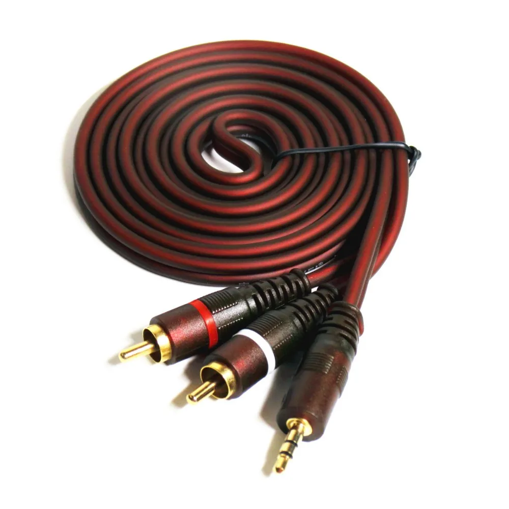 Аудиокабели с разъемом RCA 3 5 мм штекер 2RCA AUX кабели 1 м 2 кабель для Edifer домашнего