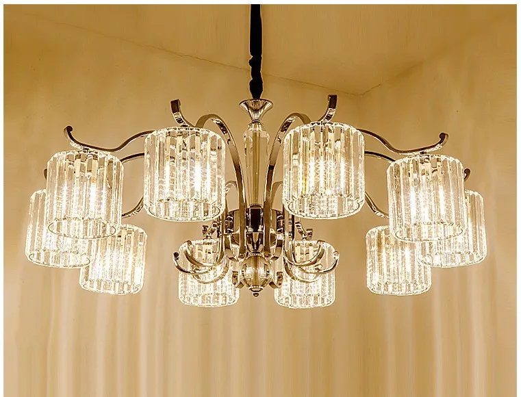 Хрустальная люстра современный хром подвесной светильник лампа