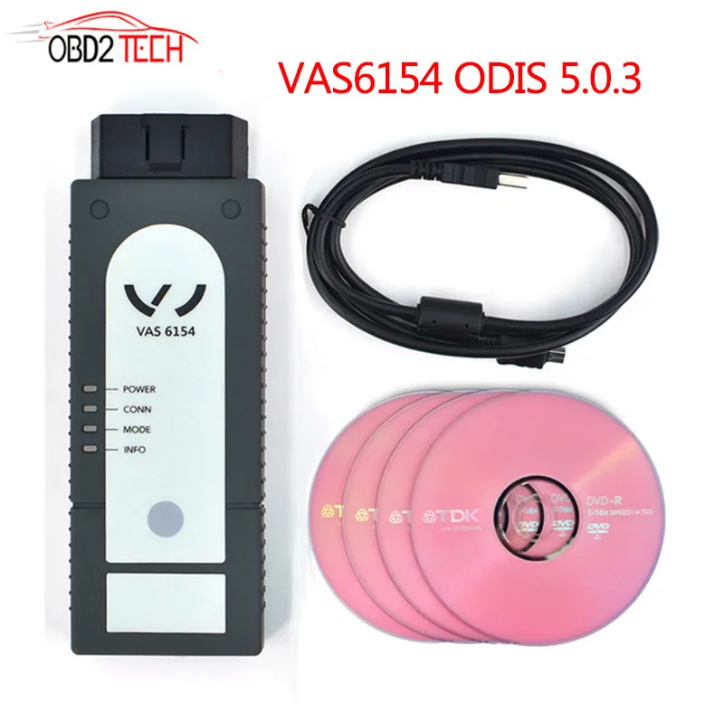 Новейшая версия V5.0.3 wifi сканер VAS6154 автомобильный диагностический инструмент для автомобиля VAG с несколькими языками лучше, чем VAS5054A