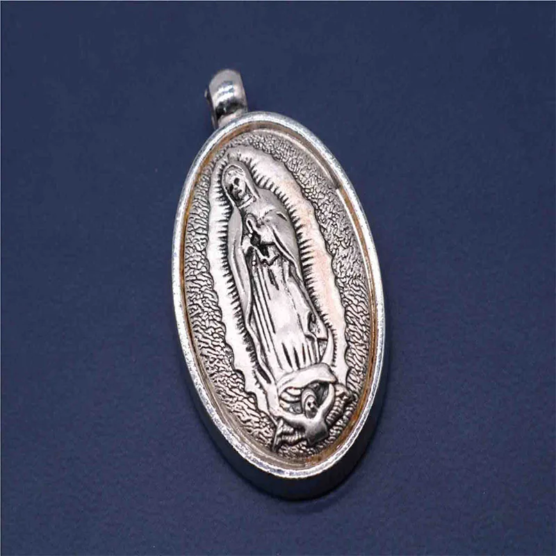 Религиозная подвеска жемчужная детская медаль держатель Guadalupe Женская 20