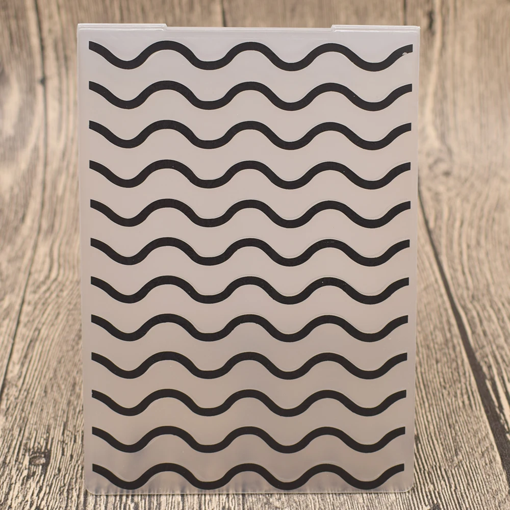 Шаблон с волнистой линией пластиковый шаблон для тиснения трафарет скрапбукинга