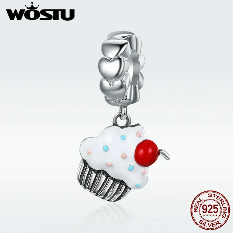 Шарм-подвеска из серебра 925 пробы в виде кекса | Украшения и аксессуары