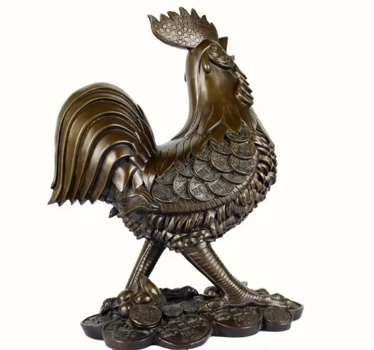 Китай (материк) бронзовая Медь Зодиак Год петух Шантеклер курица Статуэтка