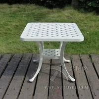 54x54cm K/D small table outdoor coffee table Full aluminum tea table for lounger swing pool Yard end table square corner tables